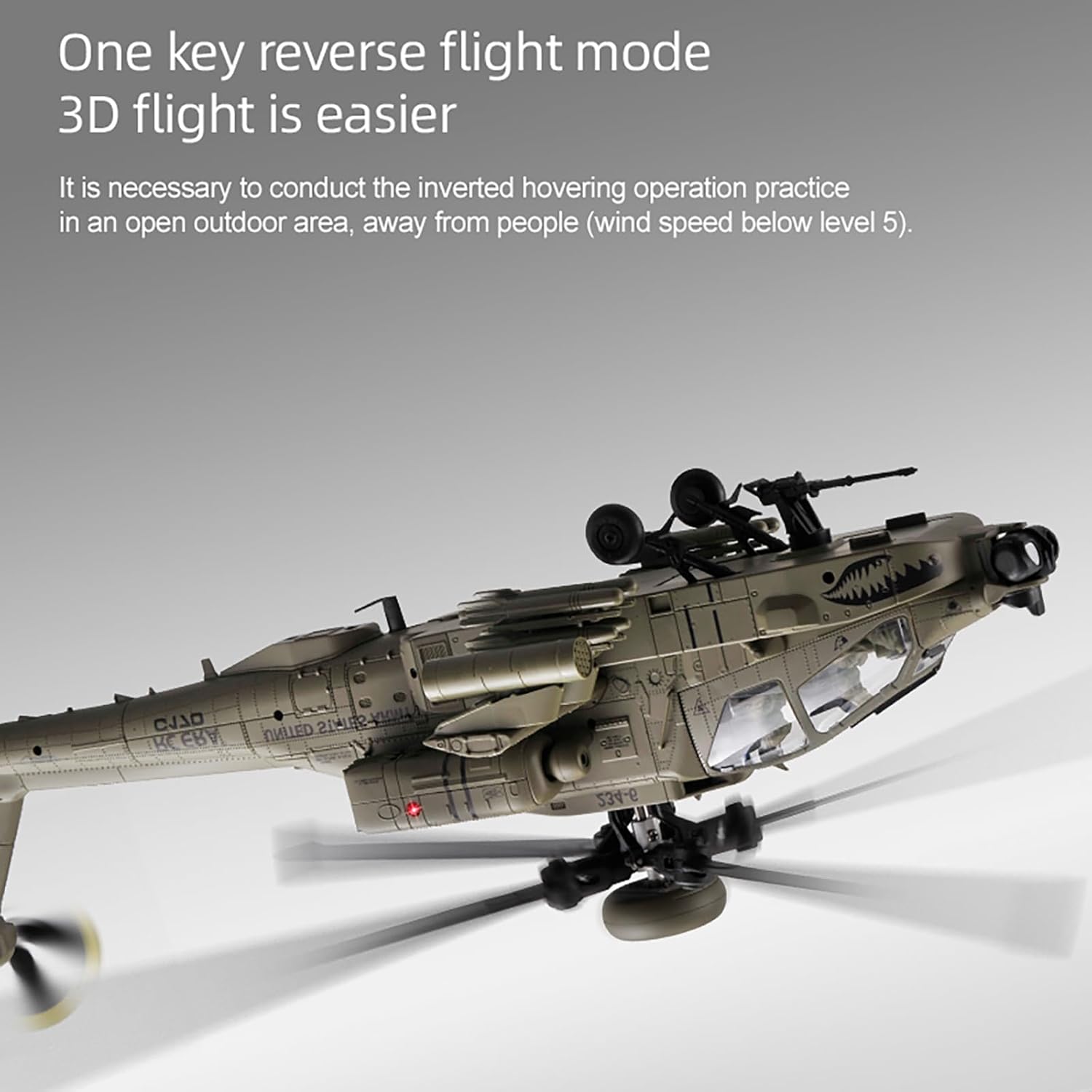 Drone Shahed Rc - Elicottero Telecomandato 310MM 6CH C170 AH-64D