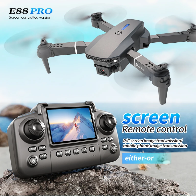 Drone Shahed Rc - Drone professionale E88 PRO con schermo