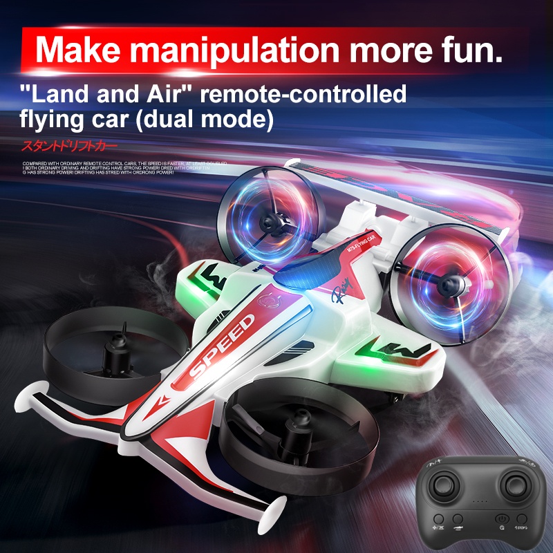 Rc Drone And Flying Car - Auto Volante Elettrica 2in1 a Doppia