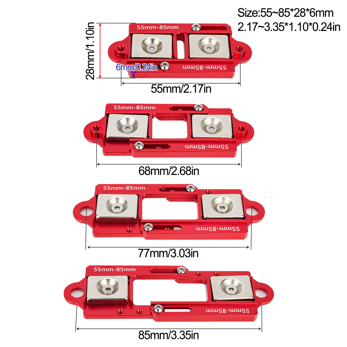 4PCS 55-85 millimetri Magnete  - Rc Car Body Shell recensione e prezzo