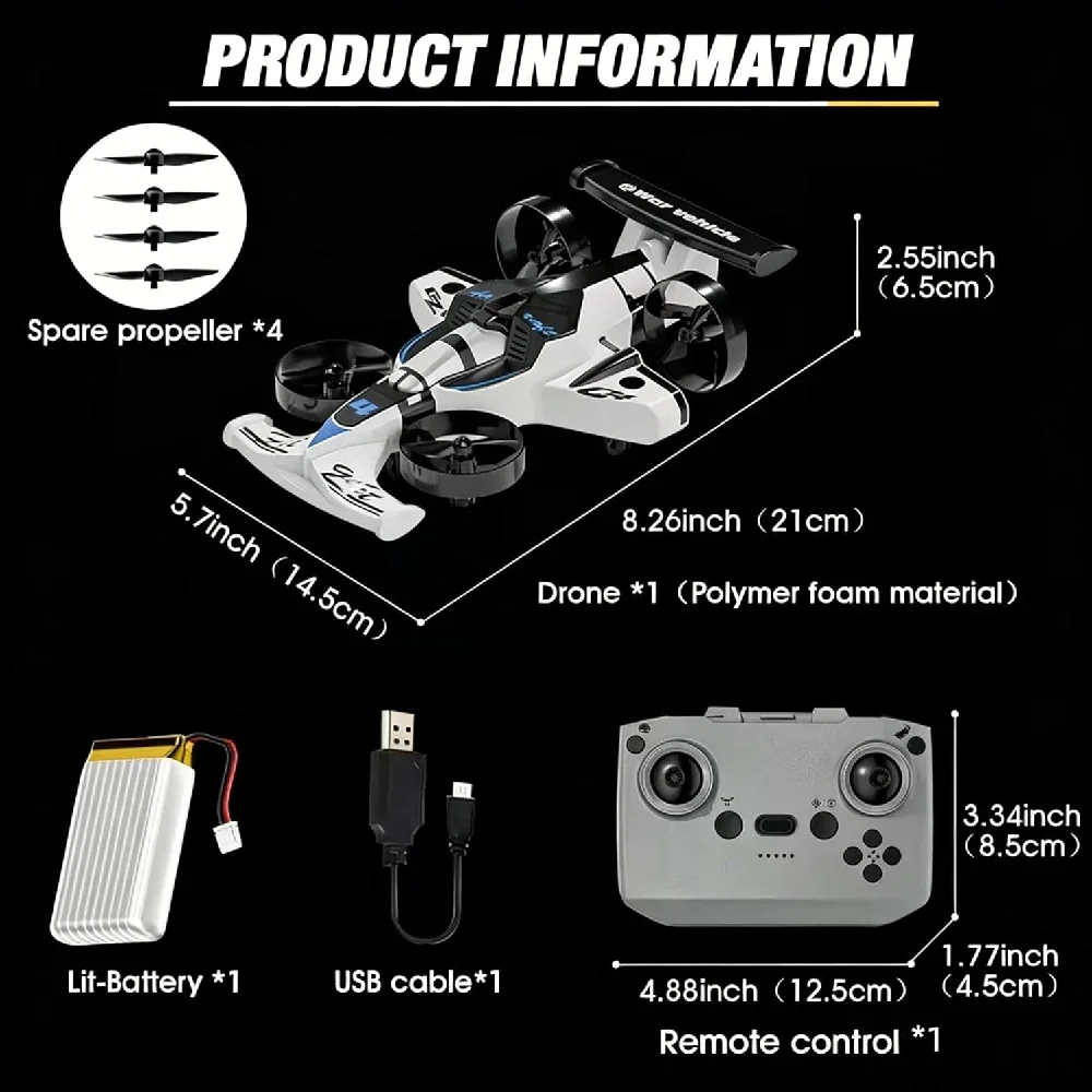 Drone RC 2 in 1 con Modalità T - Rc Drone And Flying Car recensione e prezzo