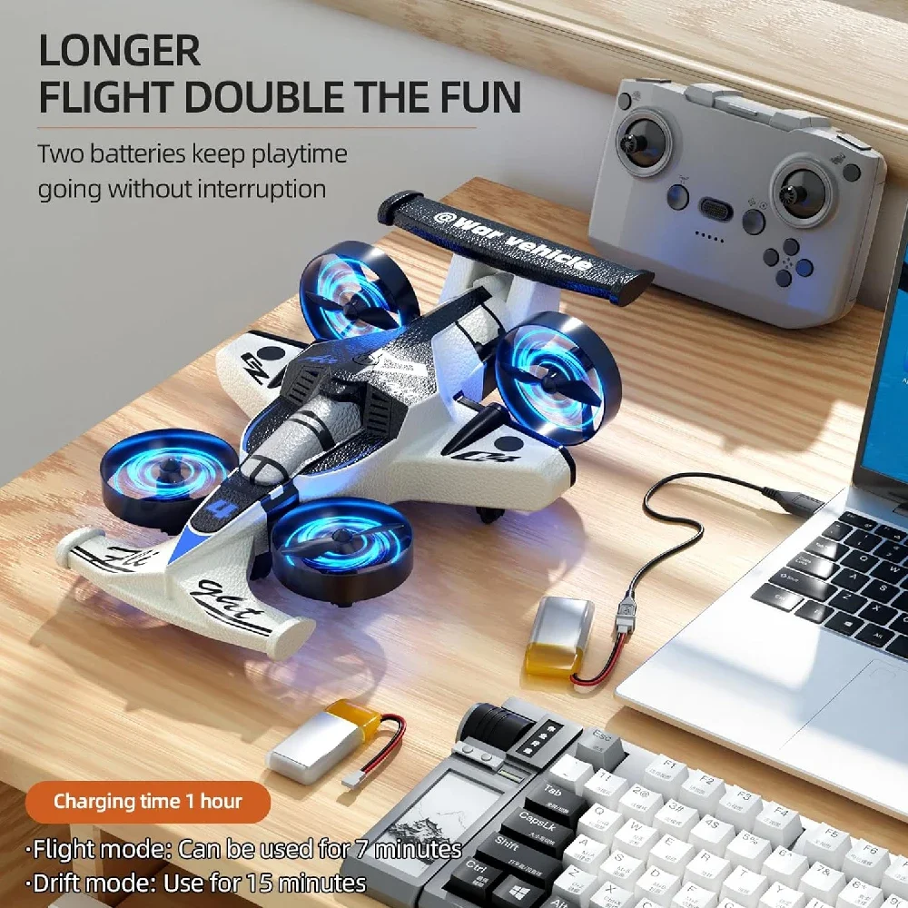 Drone RC 2 in 1 con Modalità T - Rc Drone And Flying Car recensione e prezzo
